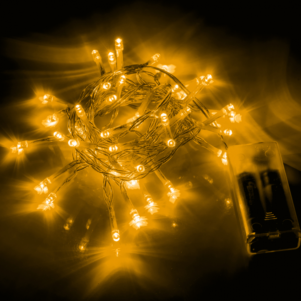 Гірлянда YES! Fun Нитка 41 LED Тепло-біла 2.8 м Статична На батарейках (975054) - зображення 3