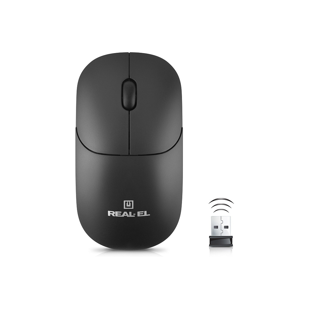 Мишка REAL-EL RM-313W Wireless Black (EL123200042) - зображення 6