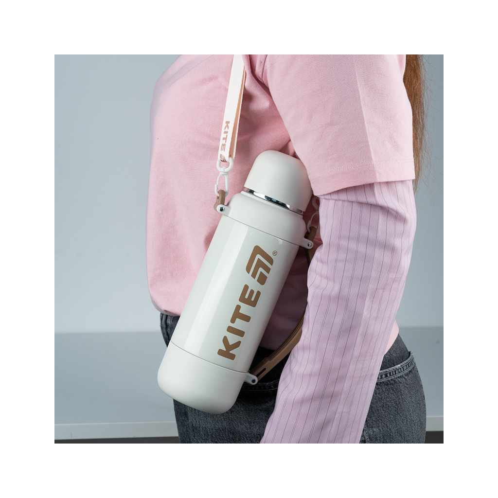 Термос Kite 1200 мл, бежевий (K25-1225-2) - изображение 9