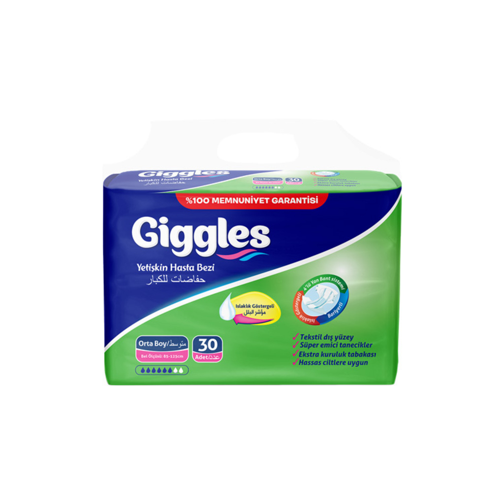 Підгузки для дорослих Giggles Medium 85-125 см 30 шт (868013101105) - зображення 1