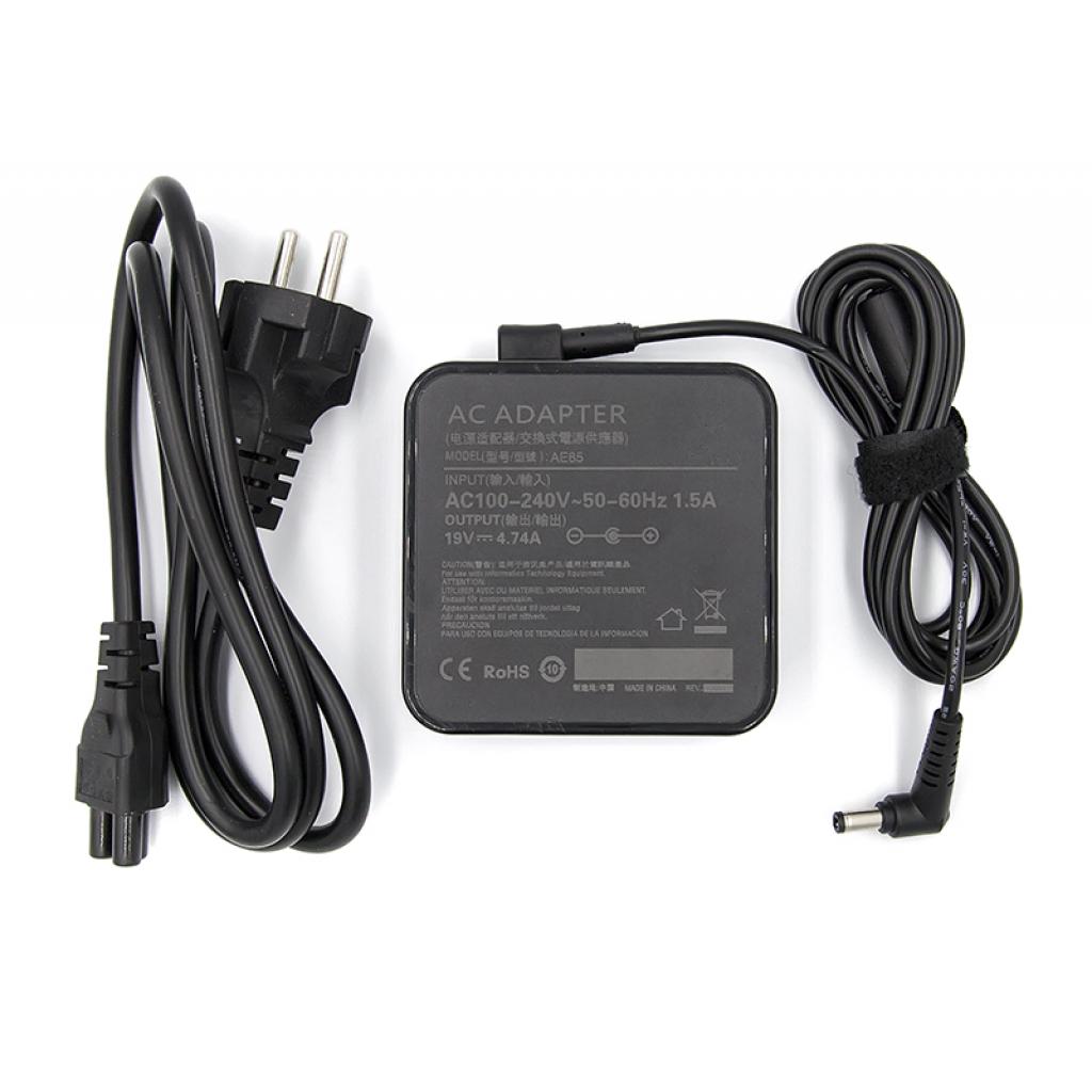 Блок живлення до ноутбуку PowerPlant ASUS 220V, 19V 90W 4.74A (5.5*2.5) wall mount (WM-AS90F5525) - зображення 1