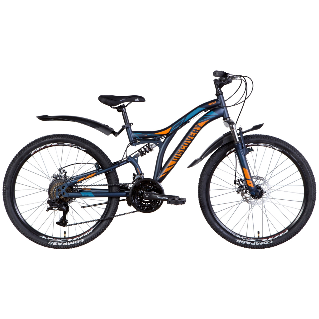 Велосипед Discovery 24" Rocket AM2 DD рама-15" 2022 Blue/Orange (OPS-DIS-24-296) - зображення 1