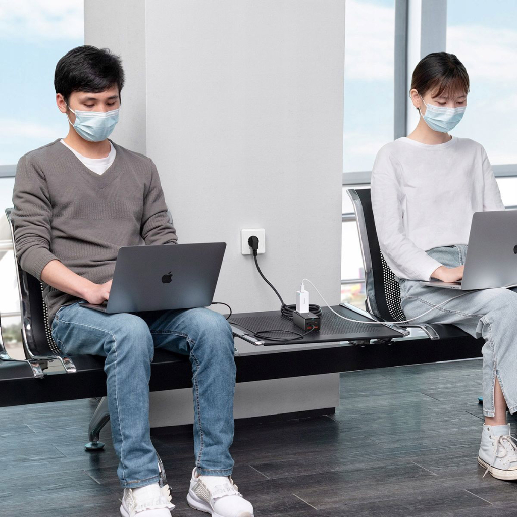 Зарядний пристрій Baseus AC + 2xUSB-C 65W + 2xUSB black (PSZM000901) - изображение 11