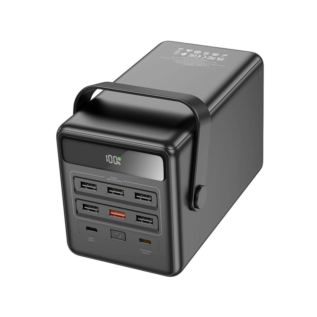 Батарея універсальна HOCO 100000mAh Endure 22.5W PD, QC, LED Lamp, Black (DB03 / 714721) - зображення 5