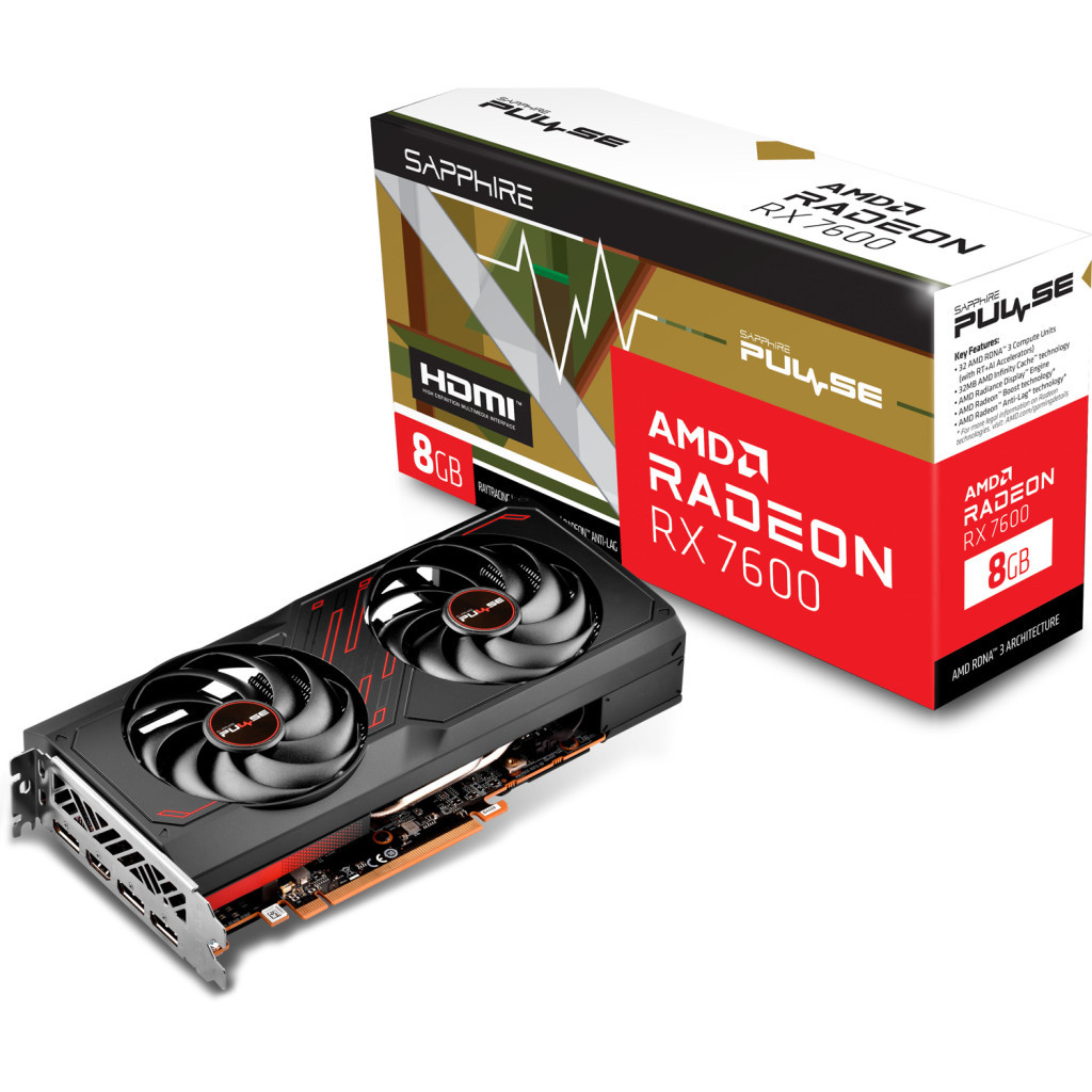 Відеокарта Sapphire Radeon RX 7600 8Gb PULSE (11324-01-20G) - зображення 6