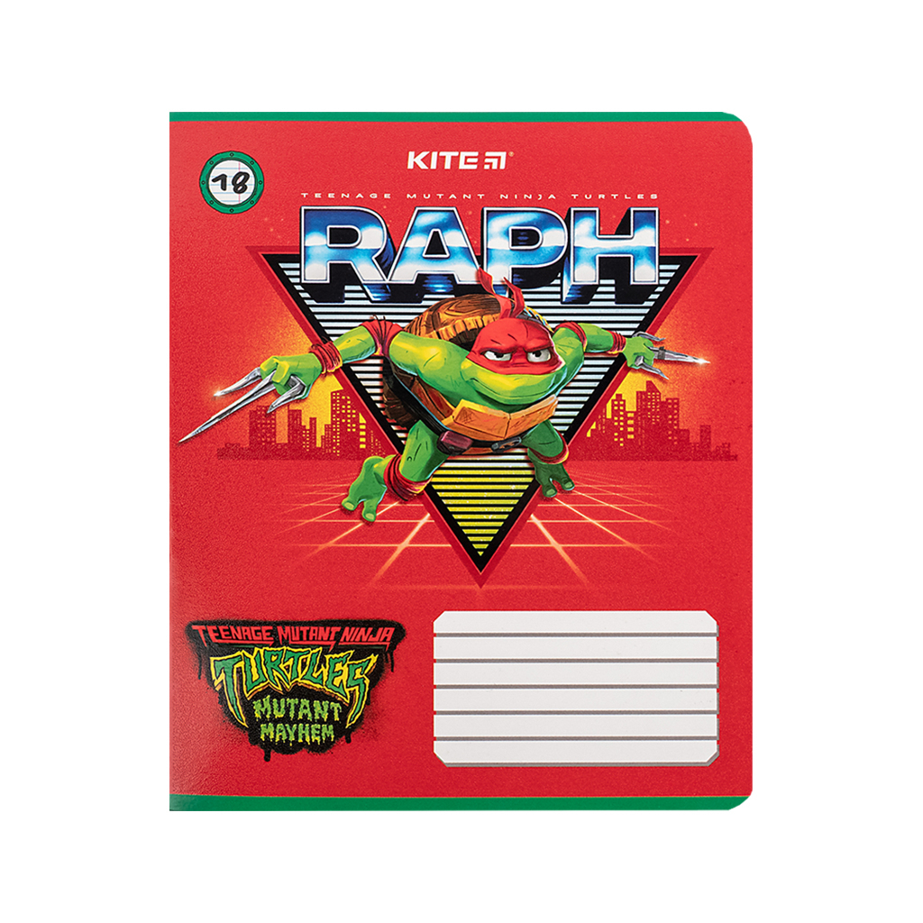 Зошит Kite Ninja Turtles, 18 аркушів, лінія (NT24-237) - изображение 8