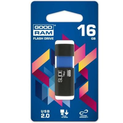 USB флеш накопичувач Goodram 16GB SLIDE Blue USB 2.0 (PD16GH2GRSLBR10) - зображення 5
