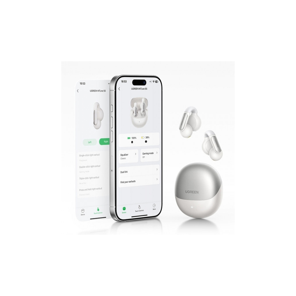 Навушники Ugreen HiTune S5 Open Wearable Bluetooth White (45761) - зображення 6