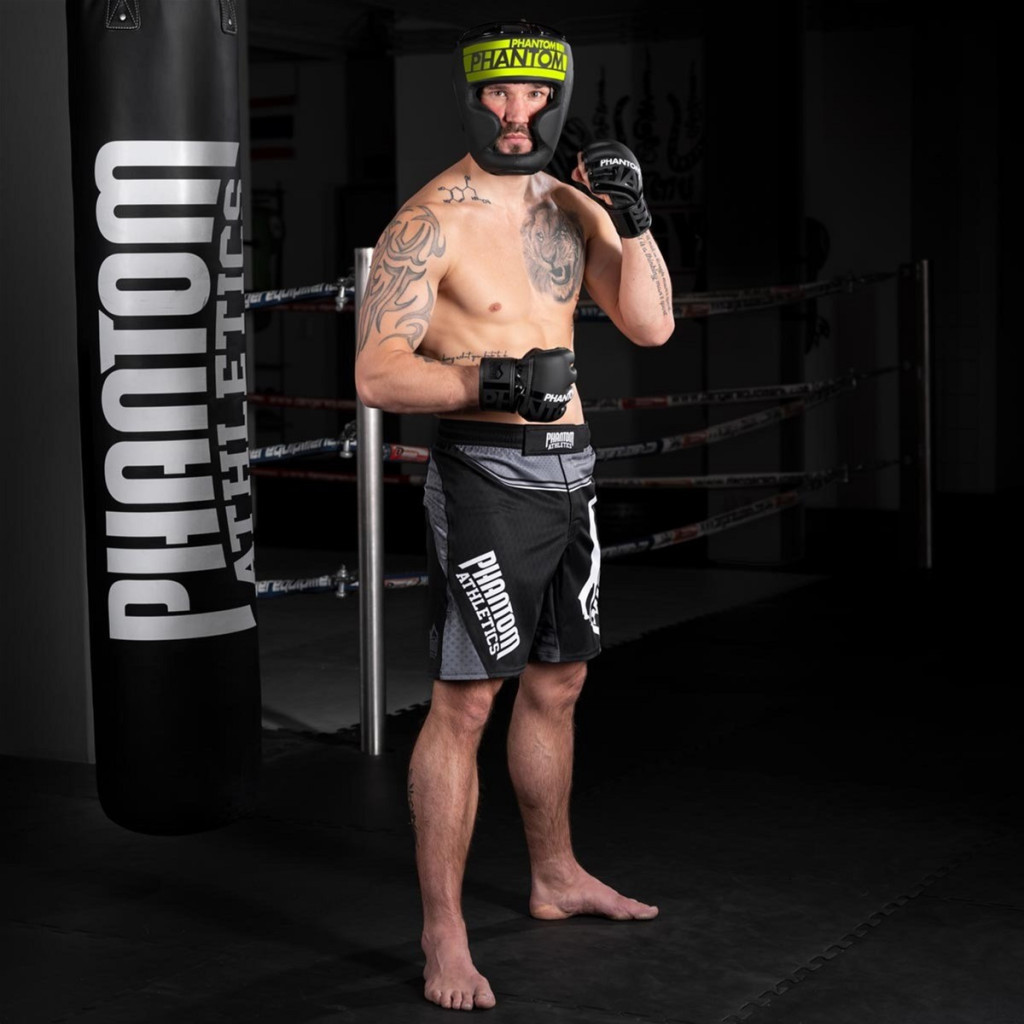 Боксерський шолом Phantom APEX Full Face Neon One Size Black/Yellow (PHHG2303) - зображення 6