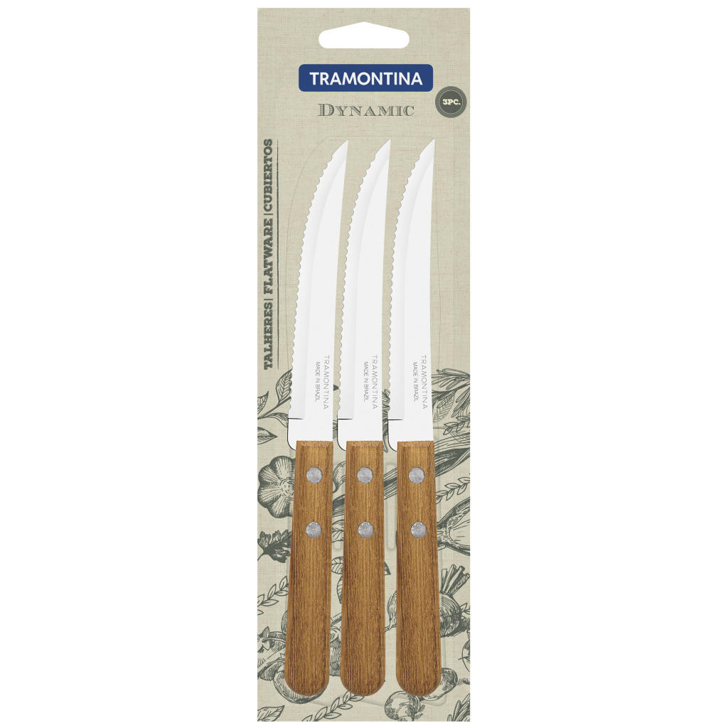 Столовий ніж Tramontina Dynamic для стейка 127 мм 3 шт (22300/305) - зображення 4