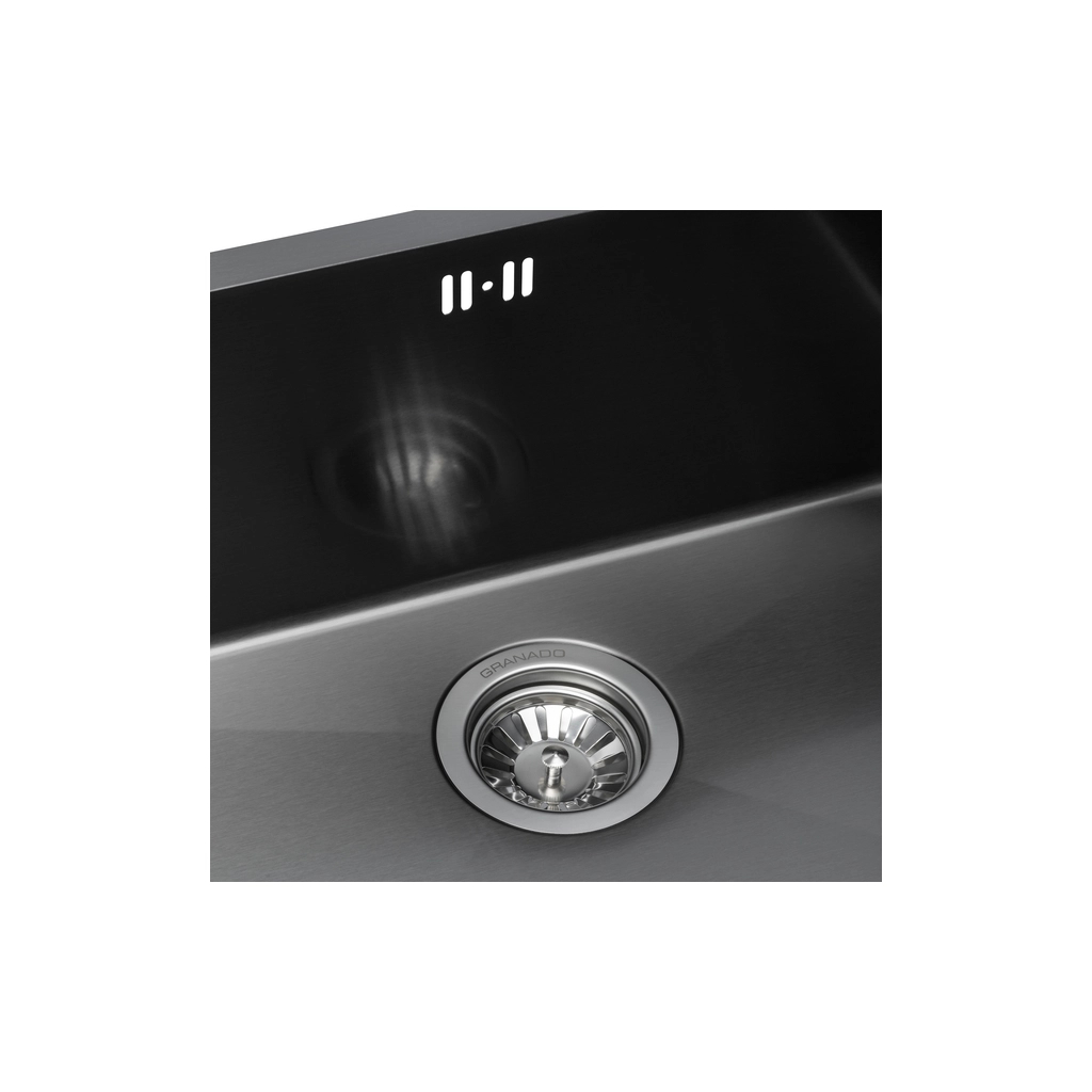 Мийка кухонна GRANADO Under top L STEEL S201 black (GS09201B) - зображення 4