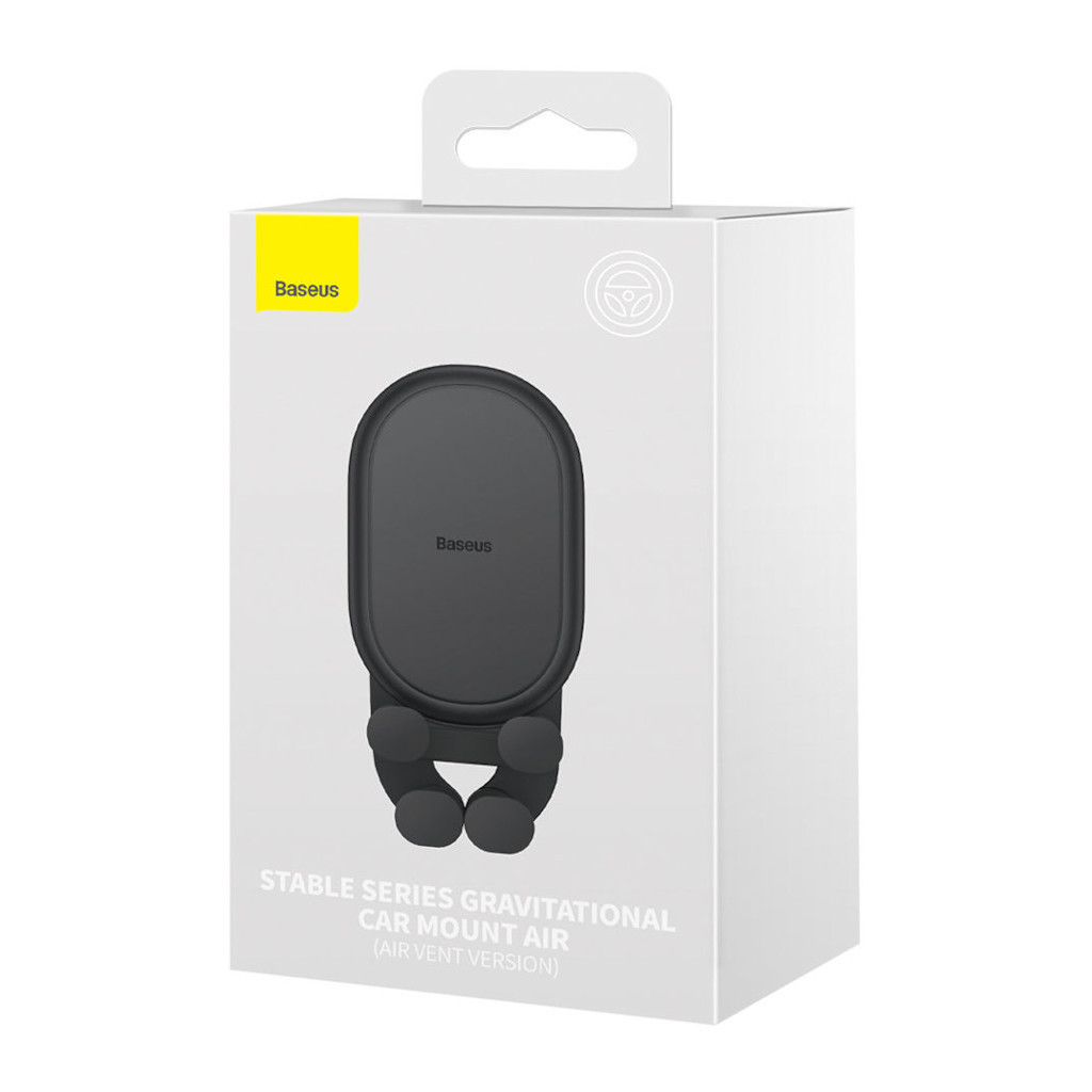 Універсальний автотримач Baseus Stable Gravitational Car Mount Air (Air Outlet Version) (SUWX020001) - зображення 8