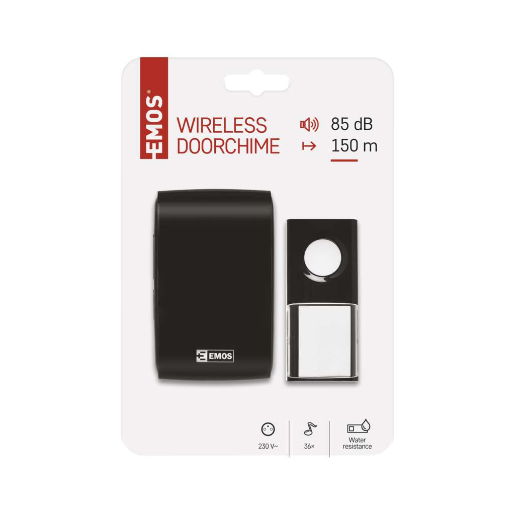 Дверний дзвінок EMOS бездротовий P5727 живлення від мережі 220В (150м) (P5727) - picture 5