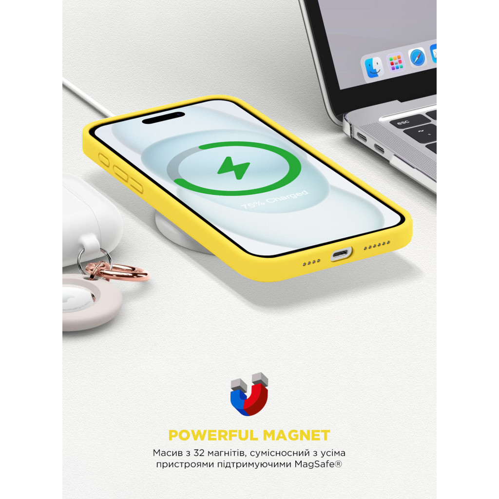 Чохол до мобільного телефона Armorstandart ICON2 MagSafe Apple iPhone 15 Sunshine (ARM77011) - зображення 9