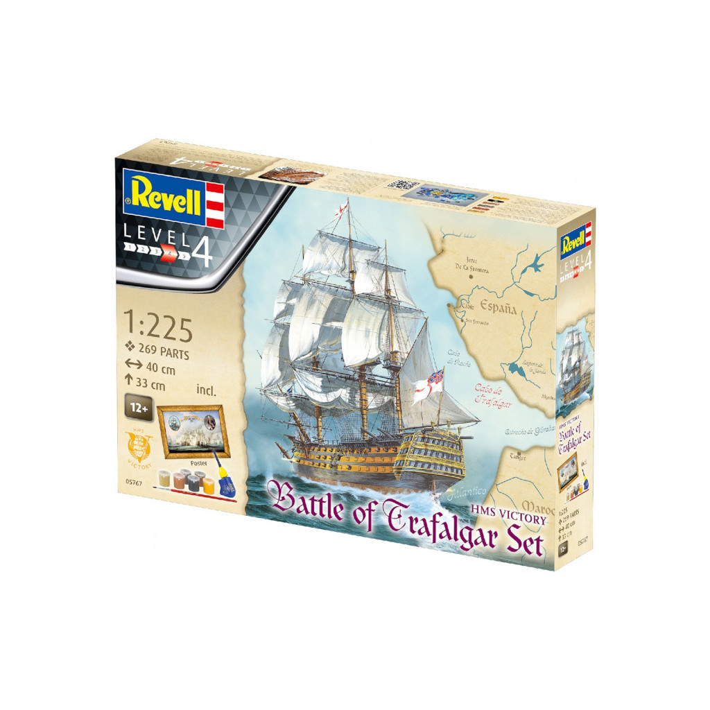Збірна модель Revell Корабель Victory "Трафальгарська битва". Масштаб 1:225 (RVL-05767) - зображення 1