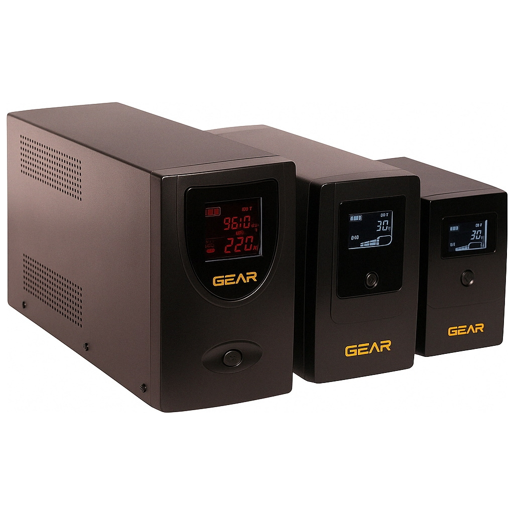 Пристрій безперебійного живлення GEAR GU-2000MLCD - зображення 4