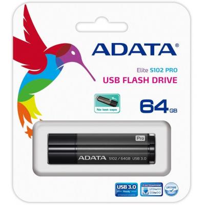 USB флеш накопичувач ADATA 64GB S102PRO Gray USB 3.1 (AS102P-64G-RGY) - зображення 5