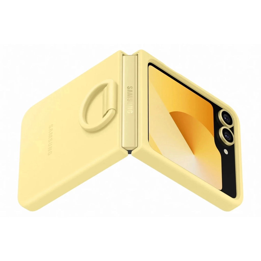 Чохол до мобільного телефона Samsung Silicone Cover with Ring Samsung Galaxy Flip 6 Yellow (EF-PF741TYEGUA) - зображення 4