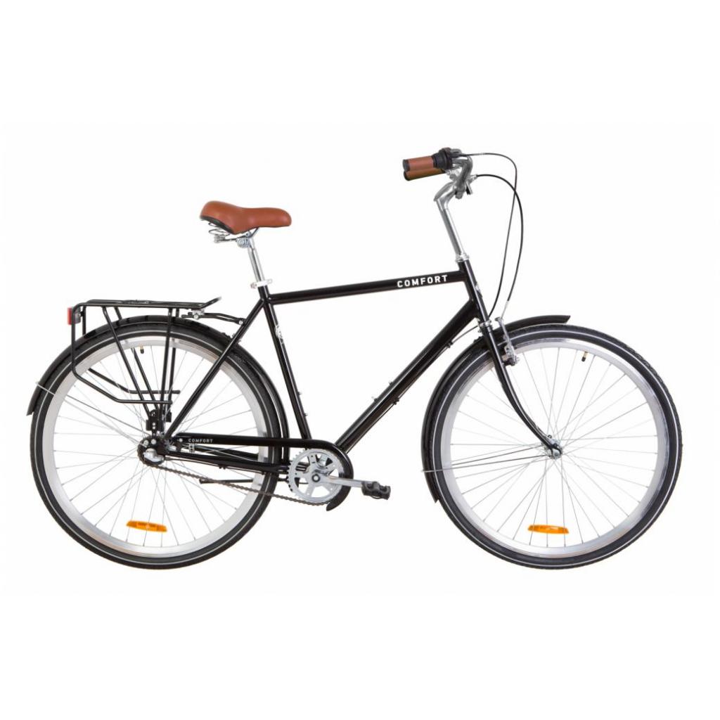 Велосипед Дорожник 28" COMFORT MALE рама-22" St 2020 чорний з багажником (OPS-D-28-170) - зображення 1