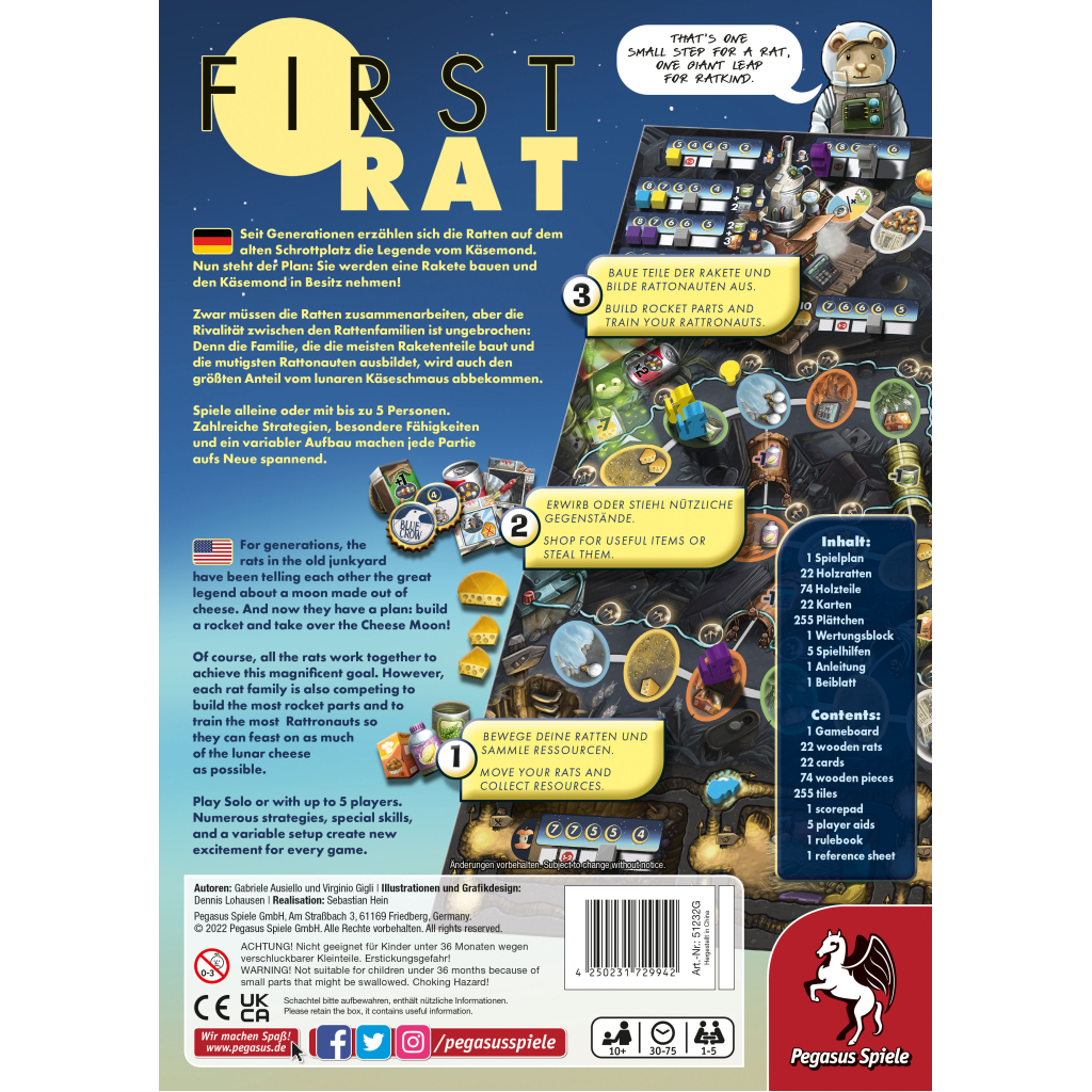 Настільна гра Pegasus Spiele Перший Щур (First Rat) (англ.) (PS127) - изображение 9
