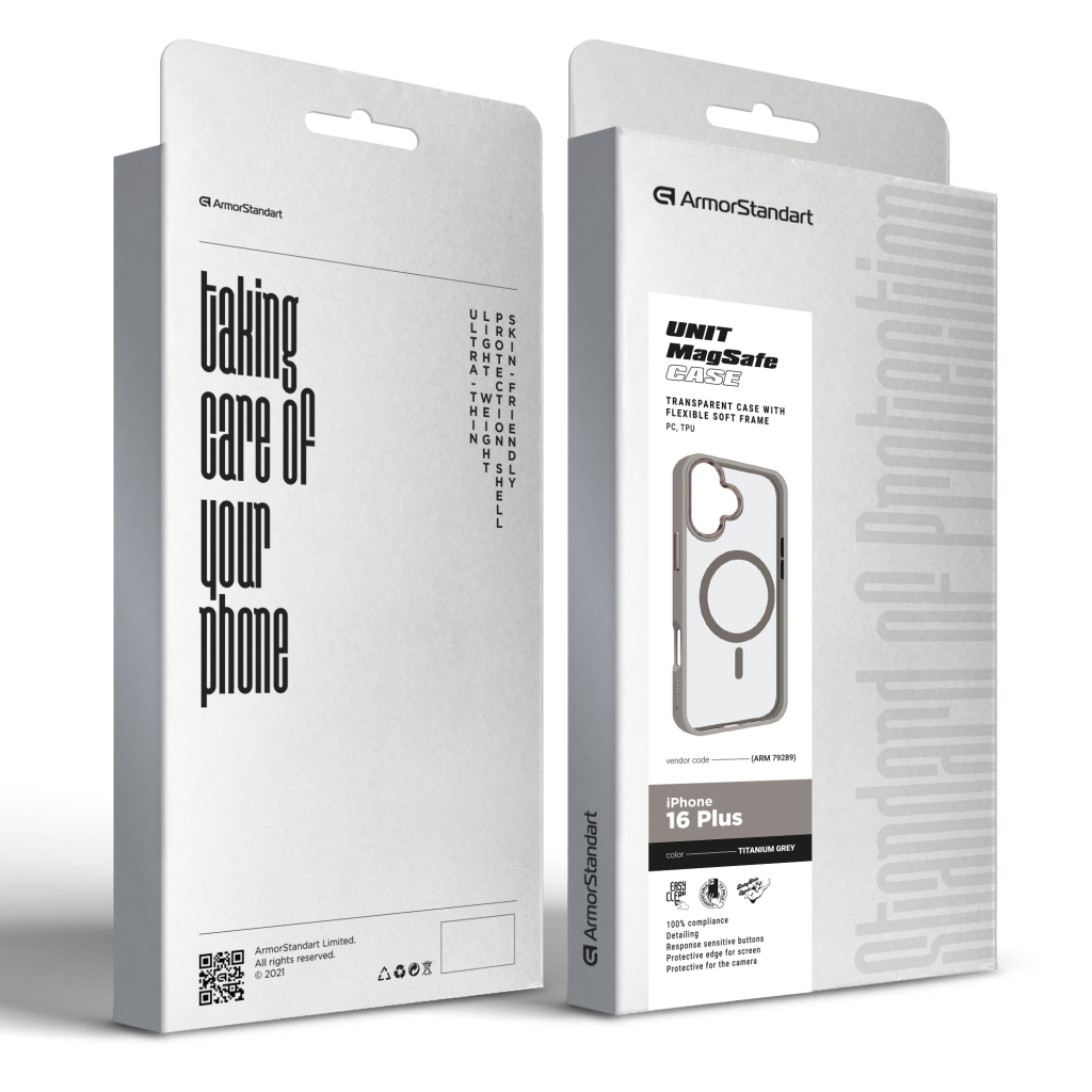 Чохол до мобільного телефона Armorstandart Unit MagSafe Apple iPhone 16 Plus Titanium Grey (ARM79289) - зображення 2