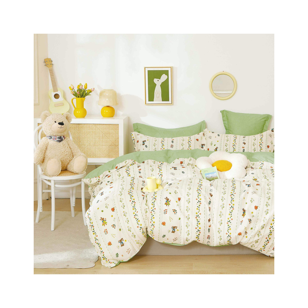 Постільна білизна Home Line Сатин Твіл Зайченята полуторний (176078) - зображення 2