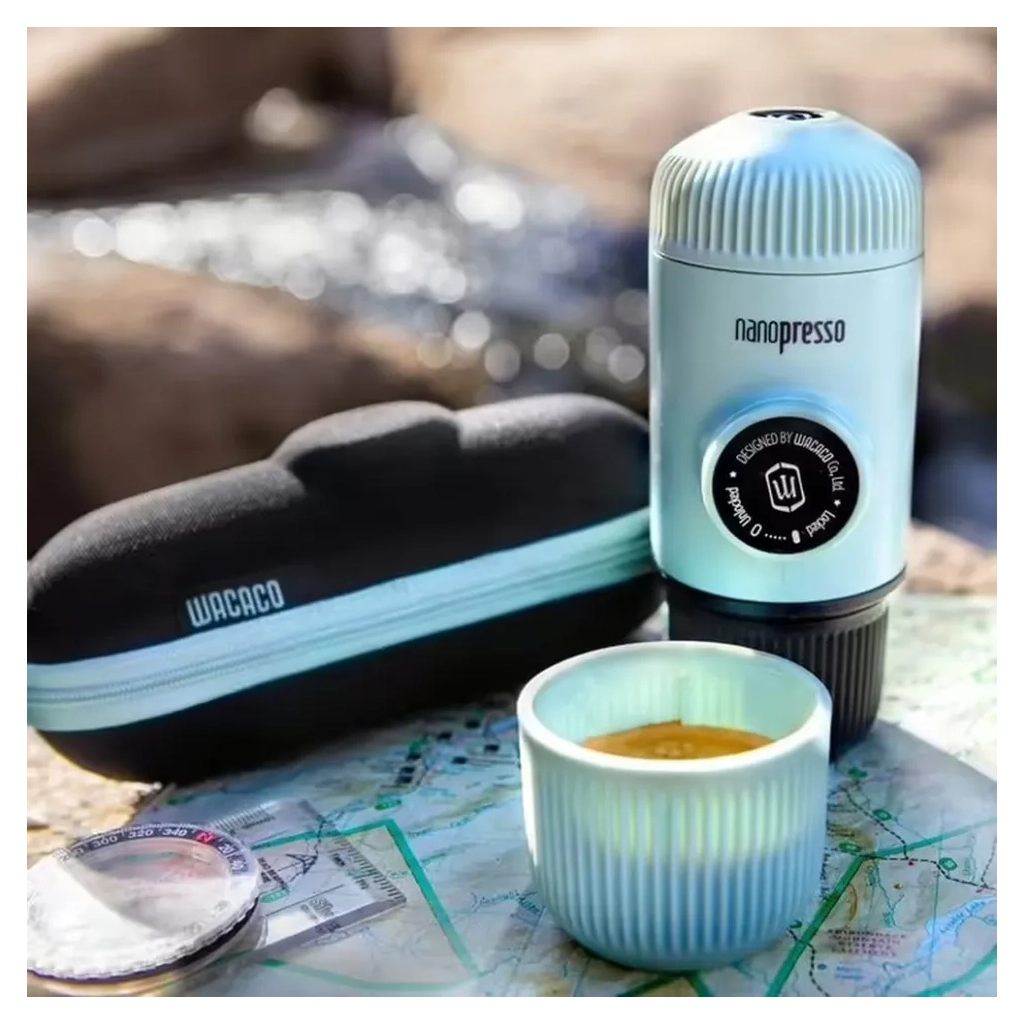 Кавоварка кемпінгова Wacaco Nanopresso з чохлом блакитна (WNANOBLUE) - изображение 4
