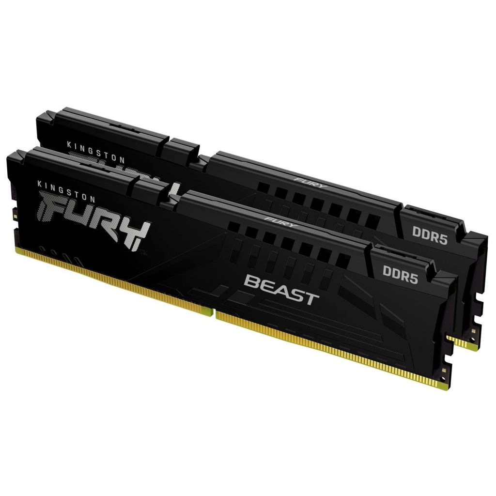 Модуль пам'яті для комп'ютера DDR5 64GB (2x32GB) 5600 MHz Beast EXPO Black Kingston Fury (ex.HyperX) (KF556C40BB2K2-64) - зображення 2