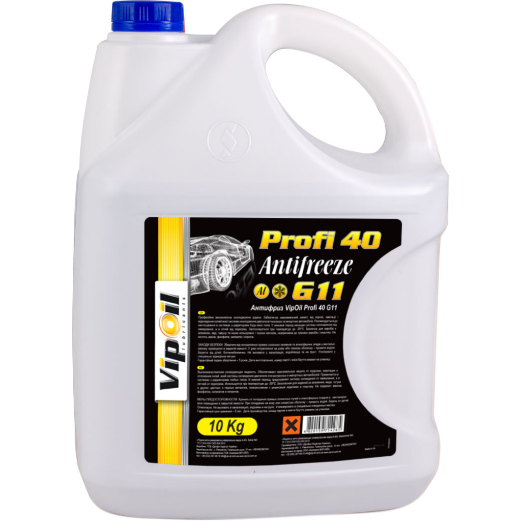 Антифриз VIPOIL G11 Profi 40 blue 10кг (701400) - зображення 1