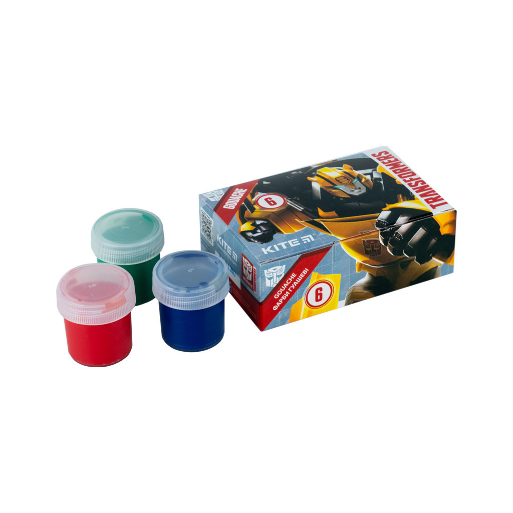 Гуашеві фарби Kite Transformers 6 кольорів, 20 мл (TF23-062) - зображення 3