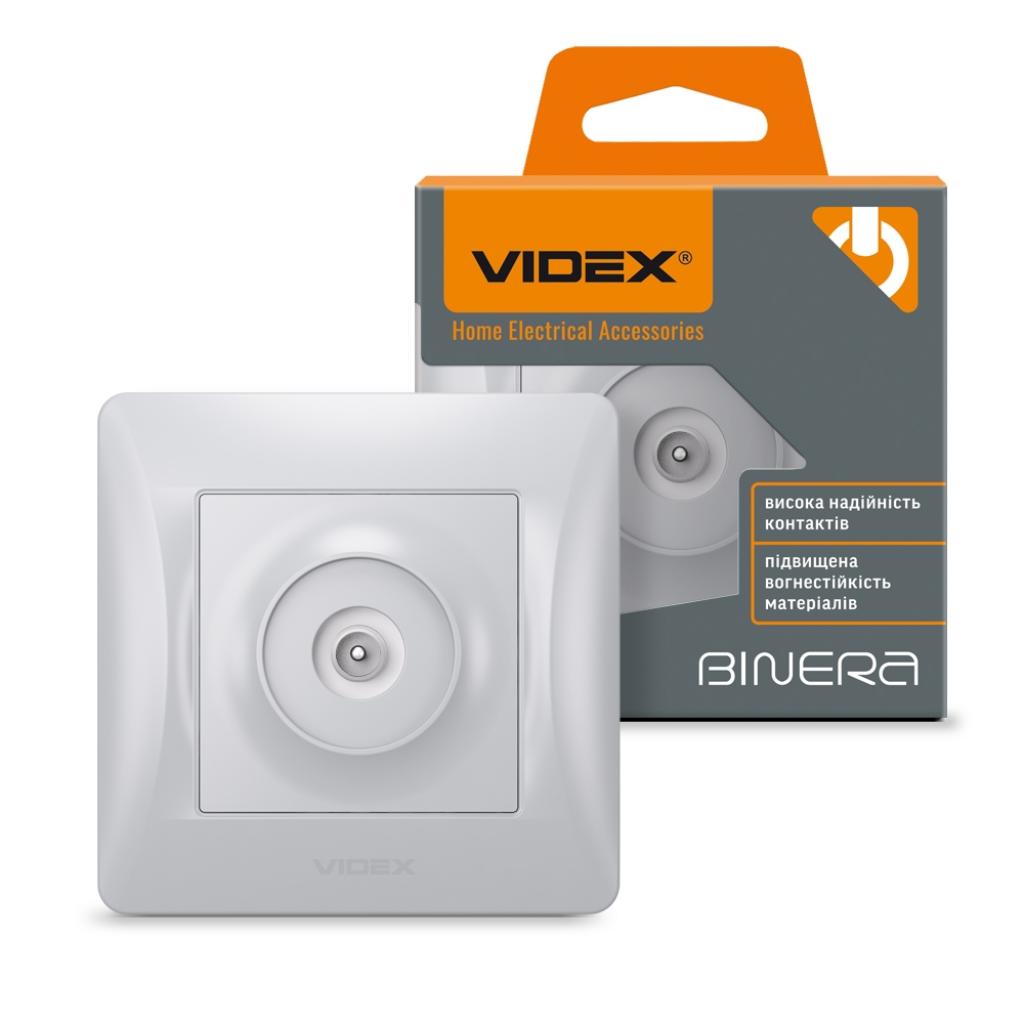 ТВ розетка Videx BINERA TV одинарна сереб (VF-BNSK1TVME-SS) - изображение 4