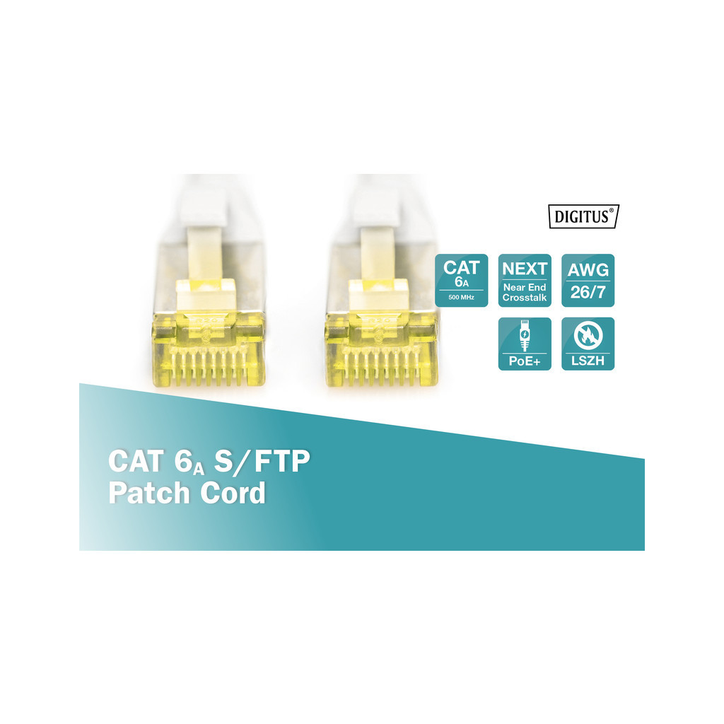 Патч-корд Digitus 20м, CAT 6a S-FTP, AWG 26/7, Cu, LSZH, gray (DK-1644-A-200) - изображение 3