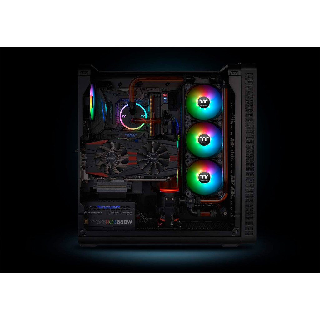 Кулер до корпусу ThermalTake Pure Plus RGB 12 Radiator Fan TT Premium Edition 3Pack/Fan/120 (CL-F063-PL12SW-A) - изображение 11