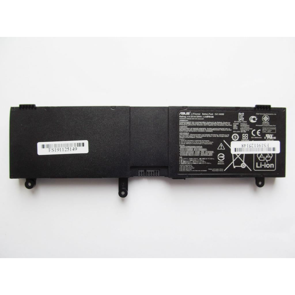 Акумулятор до ноутбука ASUS N550 C41-N550, 3840mAh (59Wh), 4cell, 14.8V, Li-ion (A47479) - зображення 2
