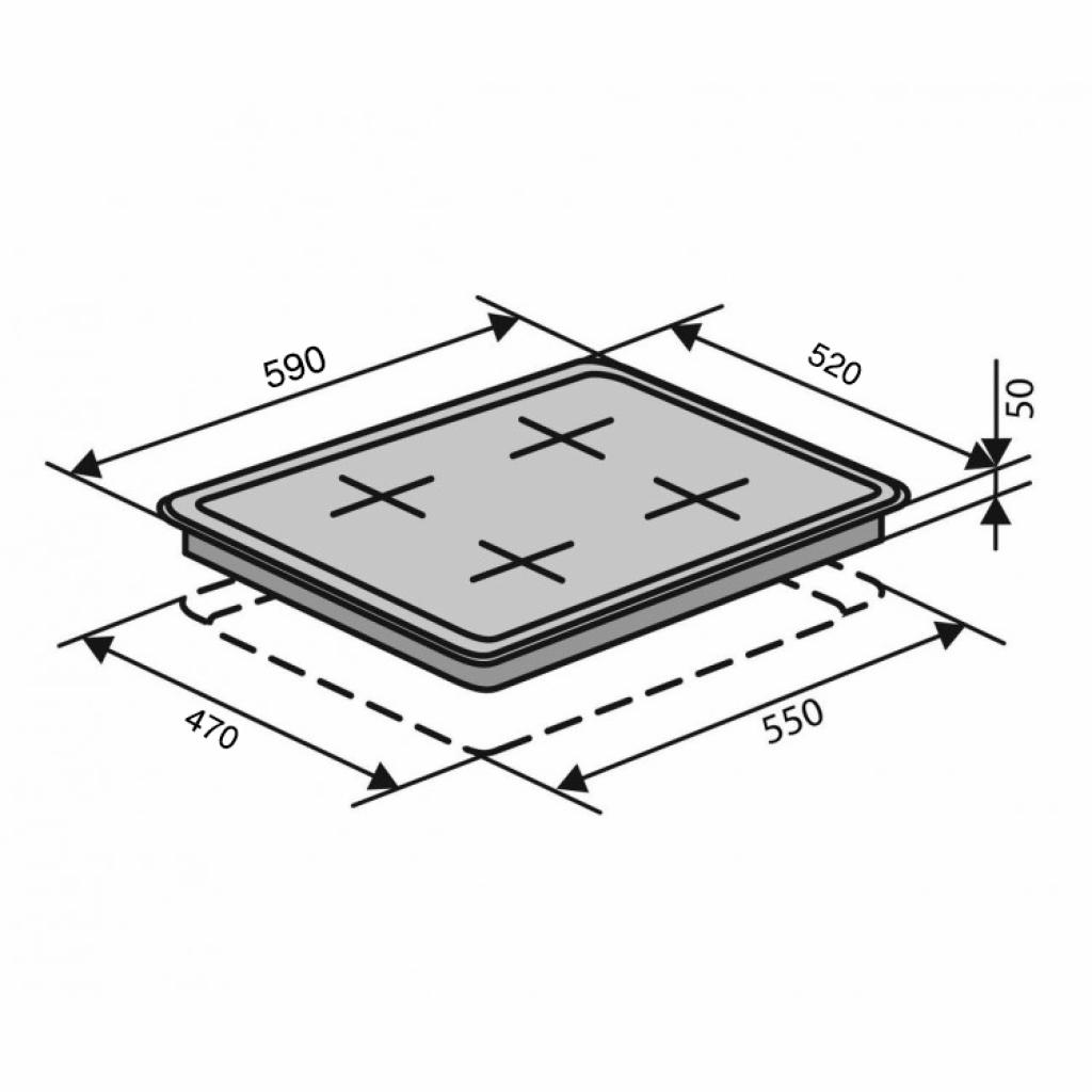 Варочна поверхня Ventolux HG C7G CEST (WH) - зображення 6