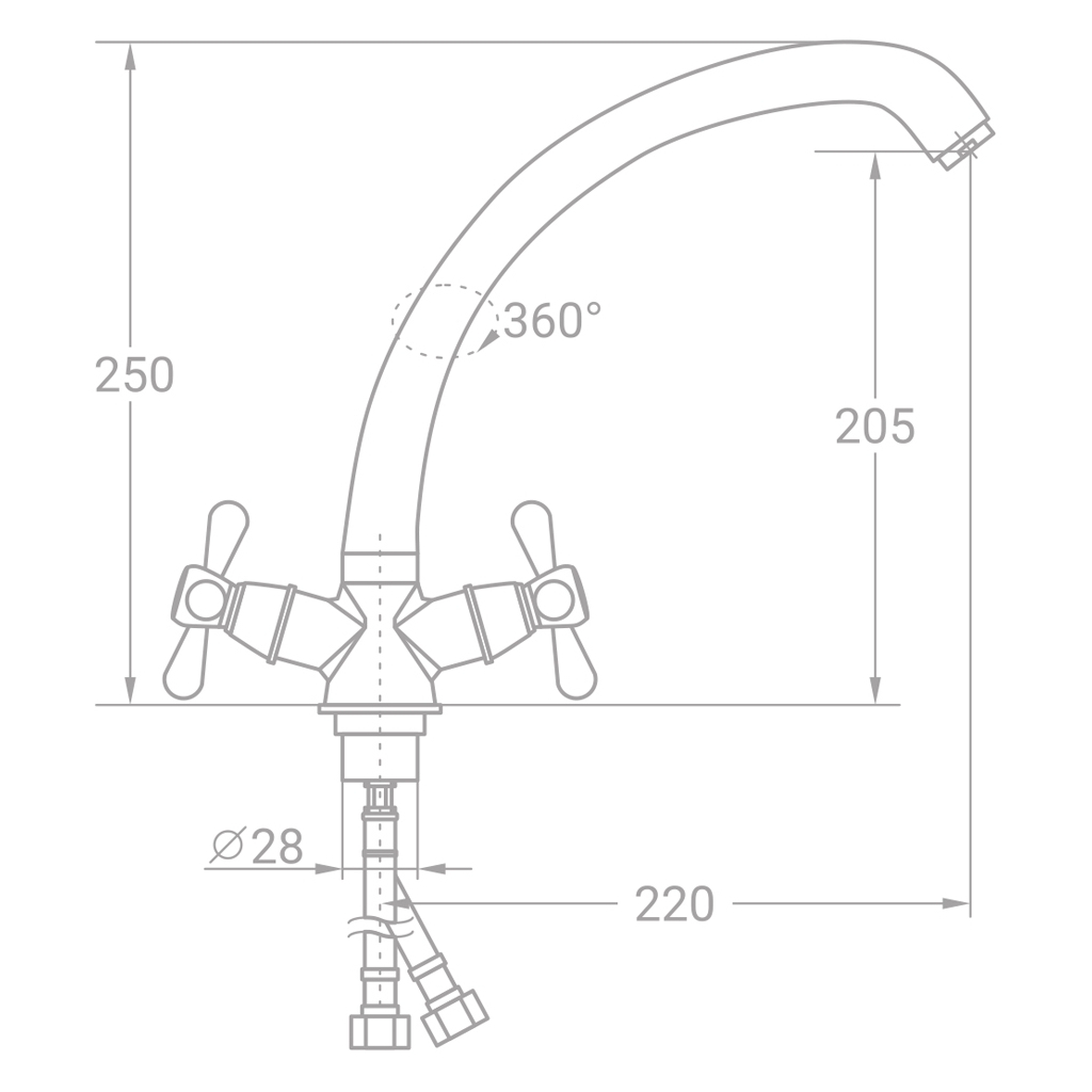Змішувач TAU VN-4B460C (9885130) - зображення 2