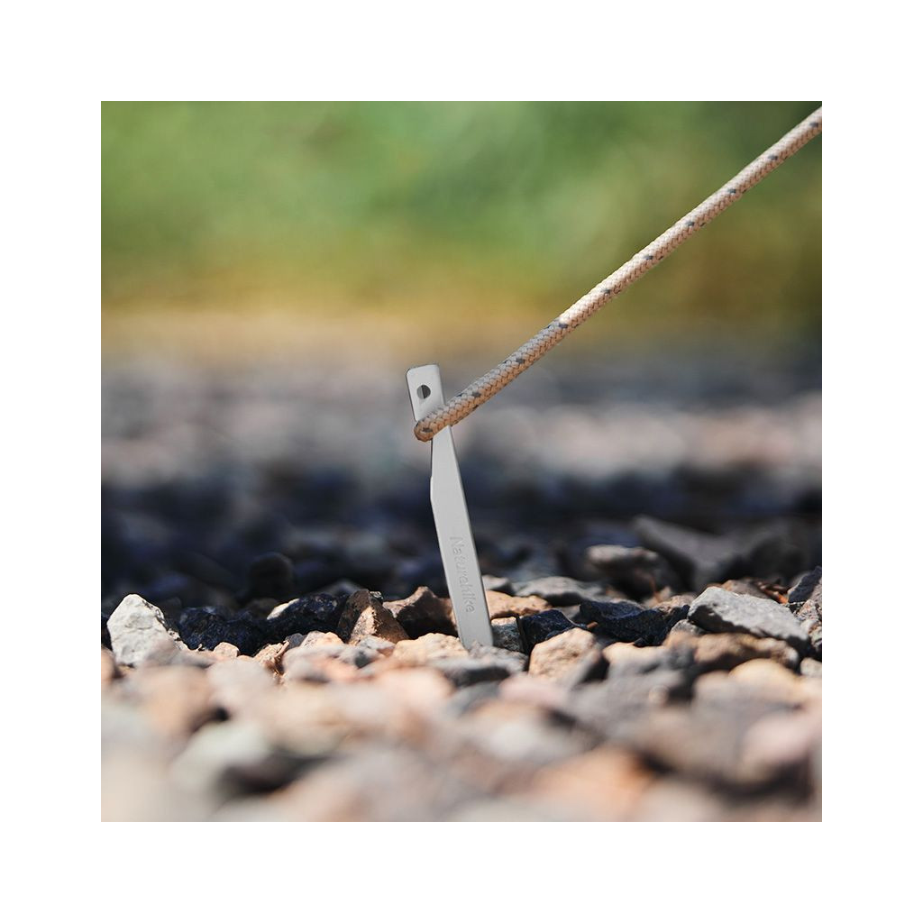 Комплект кілочків Naturehike CNK2300ZP016 20 см сріблясті 8 шт (6976023925030) - зображення 4