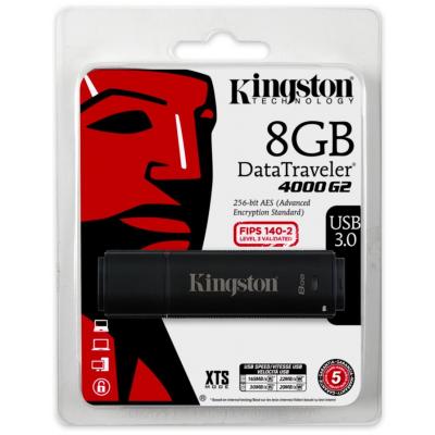 USB флеш накопичувач Kingston 8GB DataTraveler 4000 G2 Metal Black USB 3.0 (DT4000G2/8GB) - зображення 5