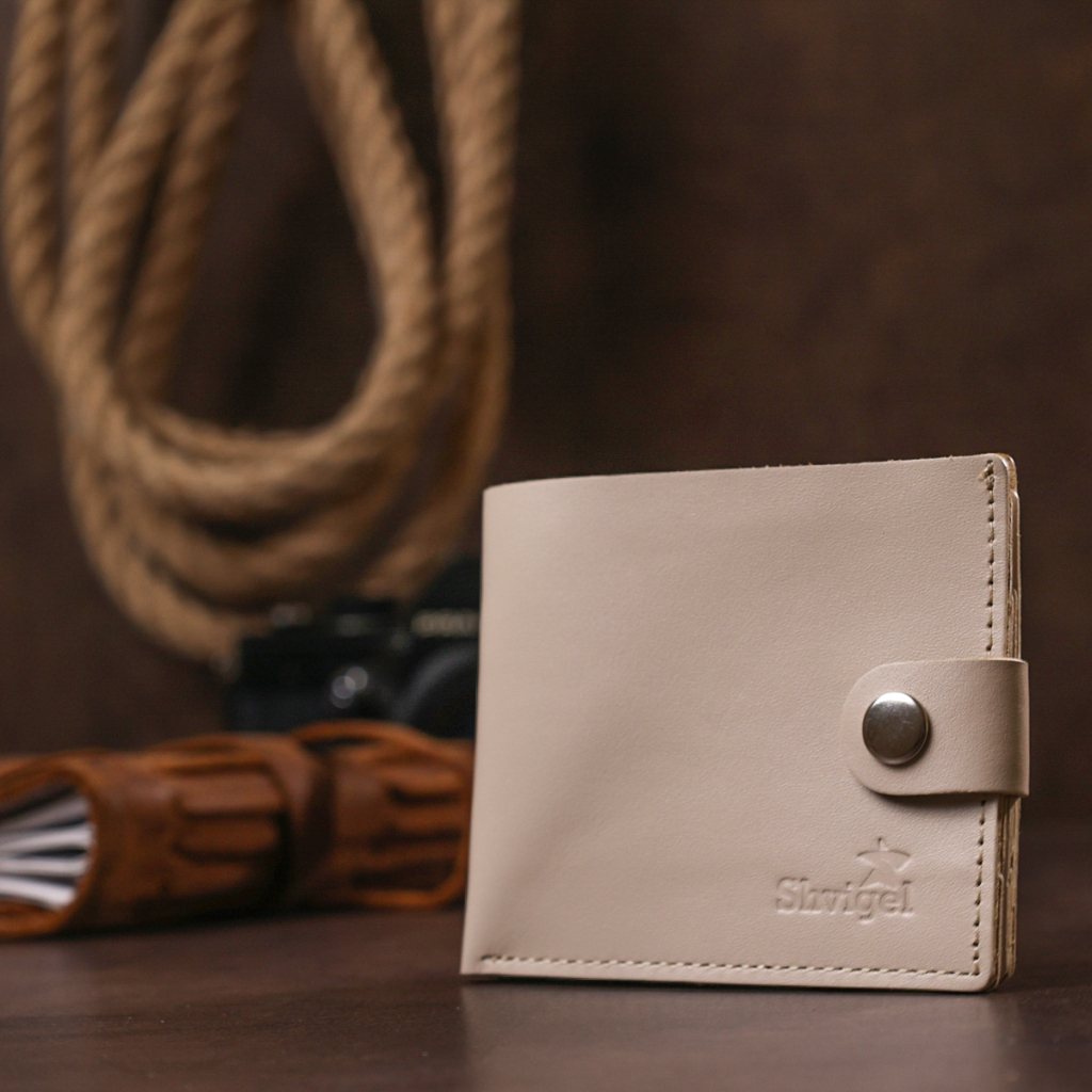 Портмоне Shvigel Шкіряне Бежеве (16468) - зображення 9