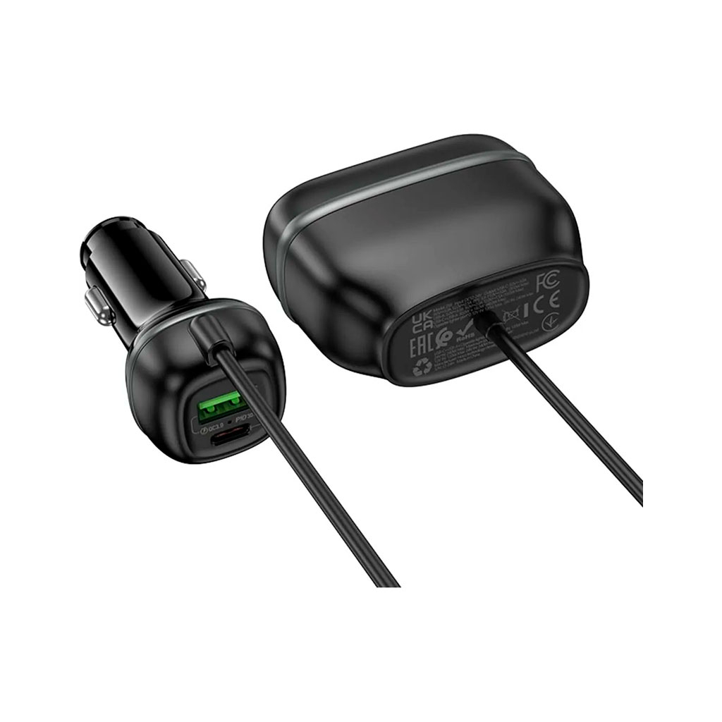 Зарядний пристрій HOCO HOCO Z59 Rank 48W dual port USB-C PD30W + USB QC3.0 Black (6942007641500) - зображення 5