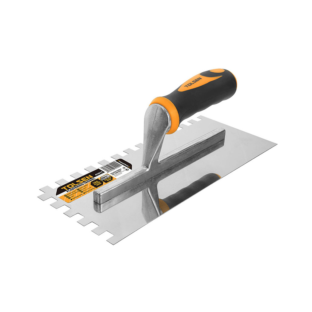 Затирка Tolsen нержавійка 280х120 мм зуб 10 мм Ерго ручка (41017) - зображення 1