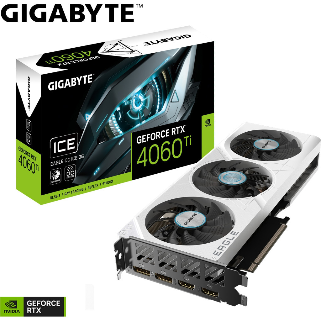 Відеокарта GIGABYTE GeForce RTX4060Ti 8Gb EAGLE OC ICE (GV-N406TEAGLEOC ICE-8GD) - зображення 10