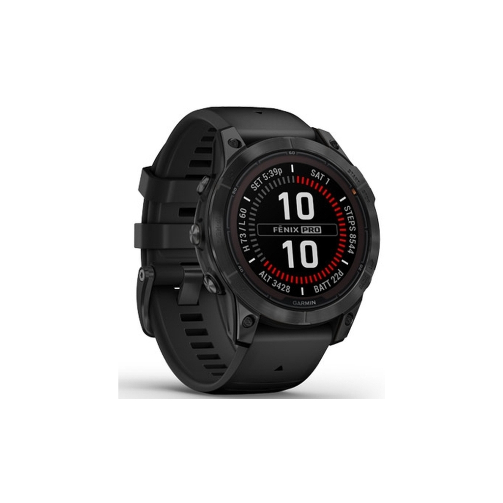 Смарт-годинник Garmin fenix 7 Pro Solar, Glass, SltGrySS w/ Black Band, GPS (010-02777-01) - зображення 3