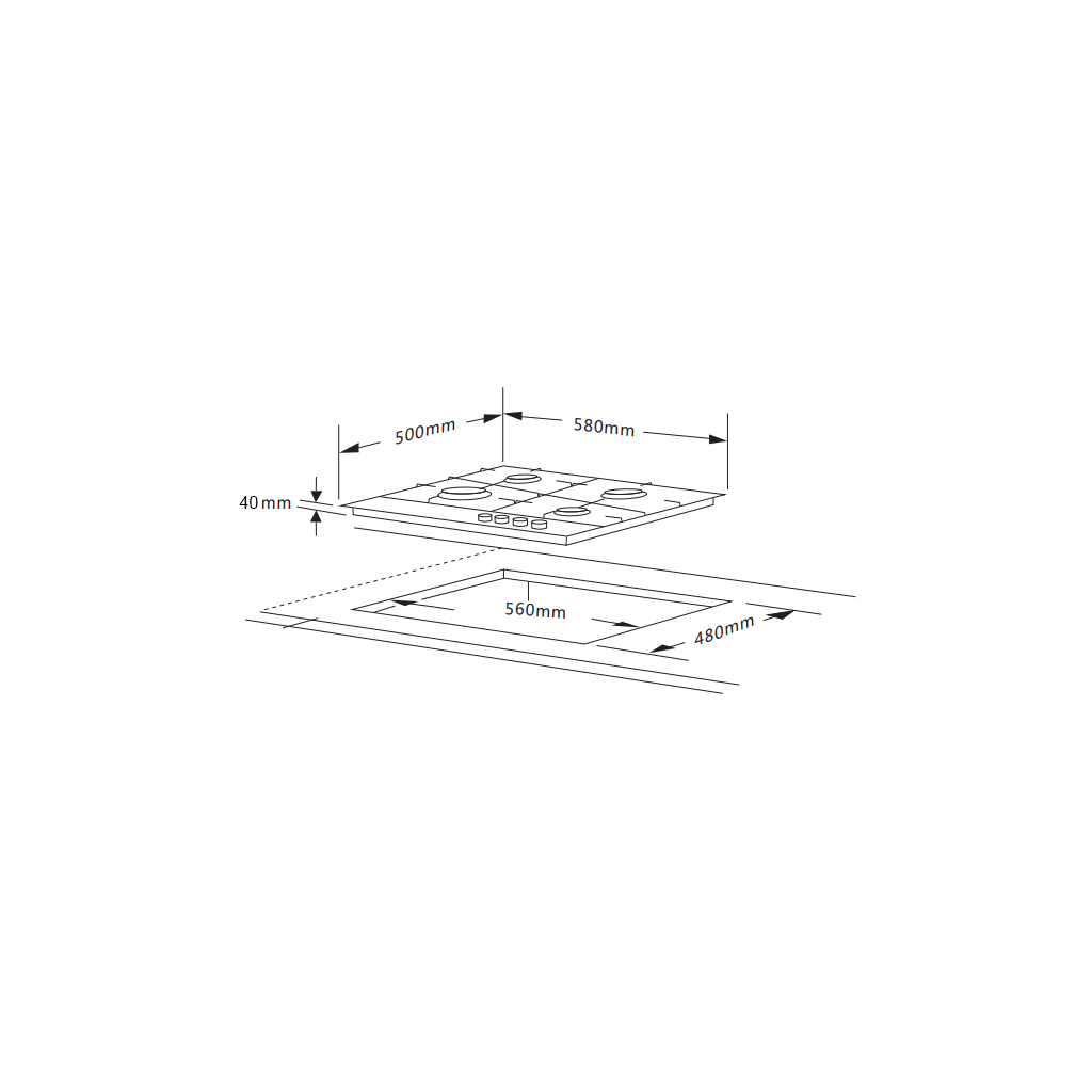 Варочна поверхня Interline VGE 463 FGK BA - изображение 8