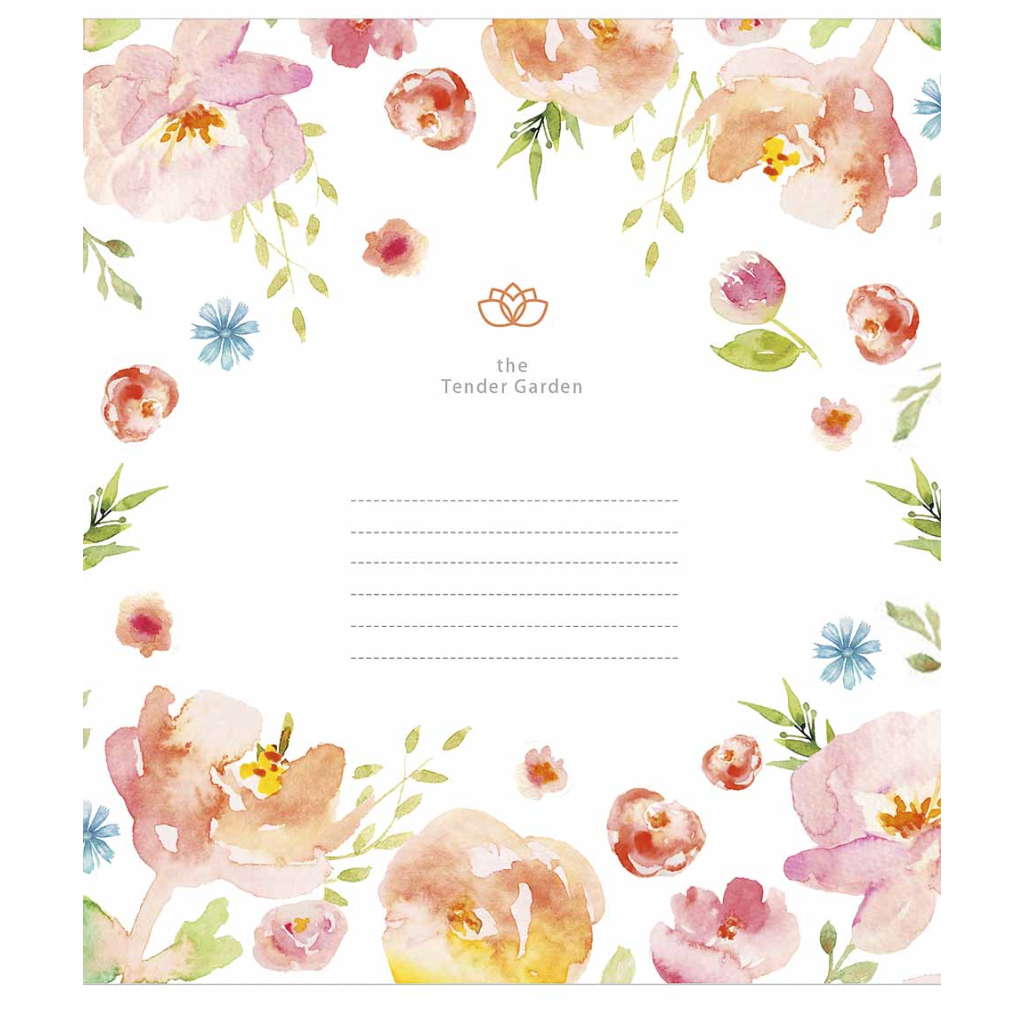 Зошит Школярик Tender Garden 12 аркушів лінія (012-3378L) - зображення 3