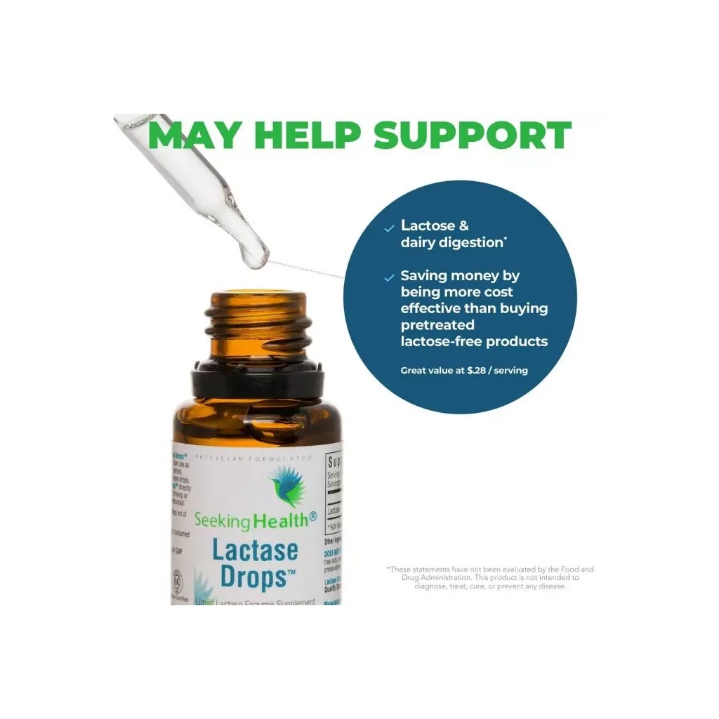 Вітамінно-мінеральний комплекс Seeking Health Лактаза в краплях, Lactase Drops, 15 мл (SKH52059) - зображення 2