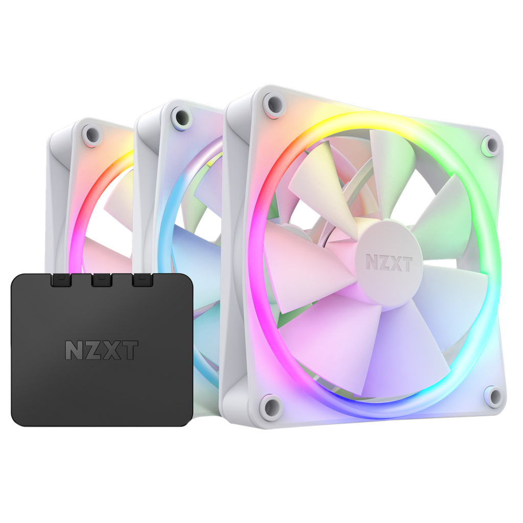 Кулер до корпусу NZXT F120RGB Triple (White) (RF-R12TF-W1) - зображення 1
