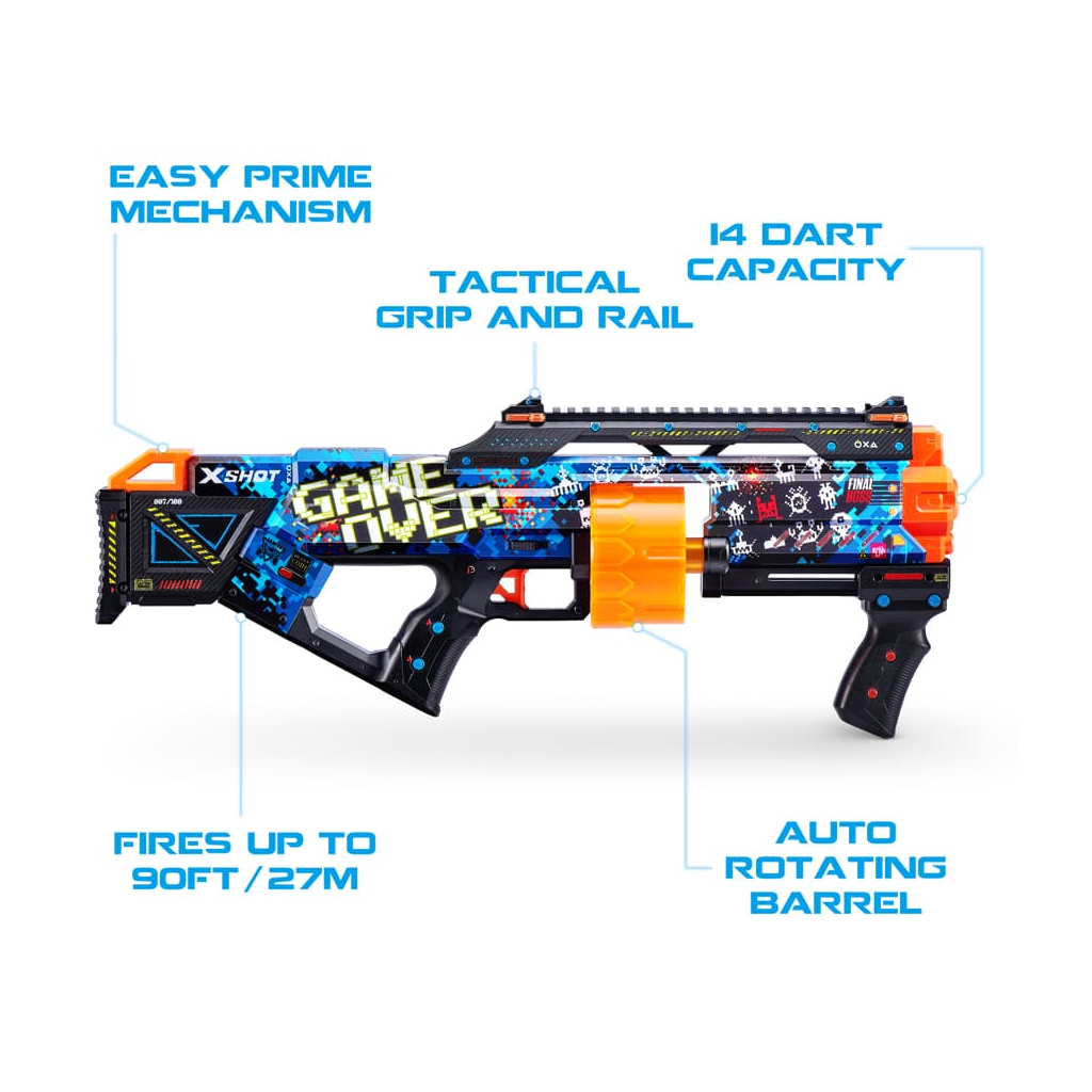 Іграшкова зброя Zuru X-Shot Швидкострільний бластер Skins Last Stand Game Over (16 патронів) (36518A) - зображення 5