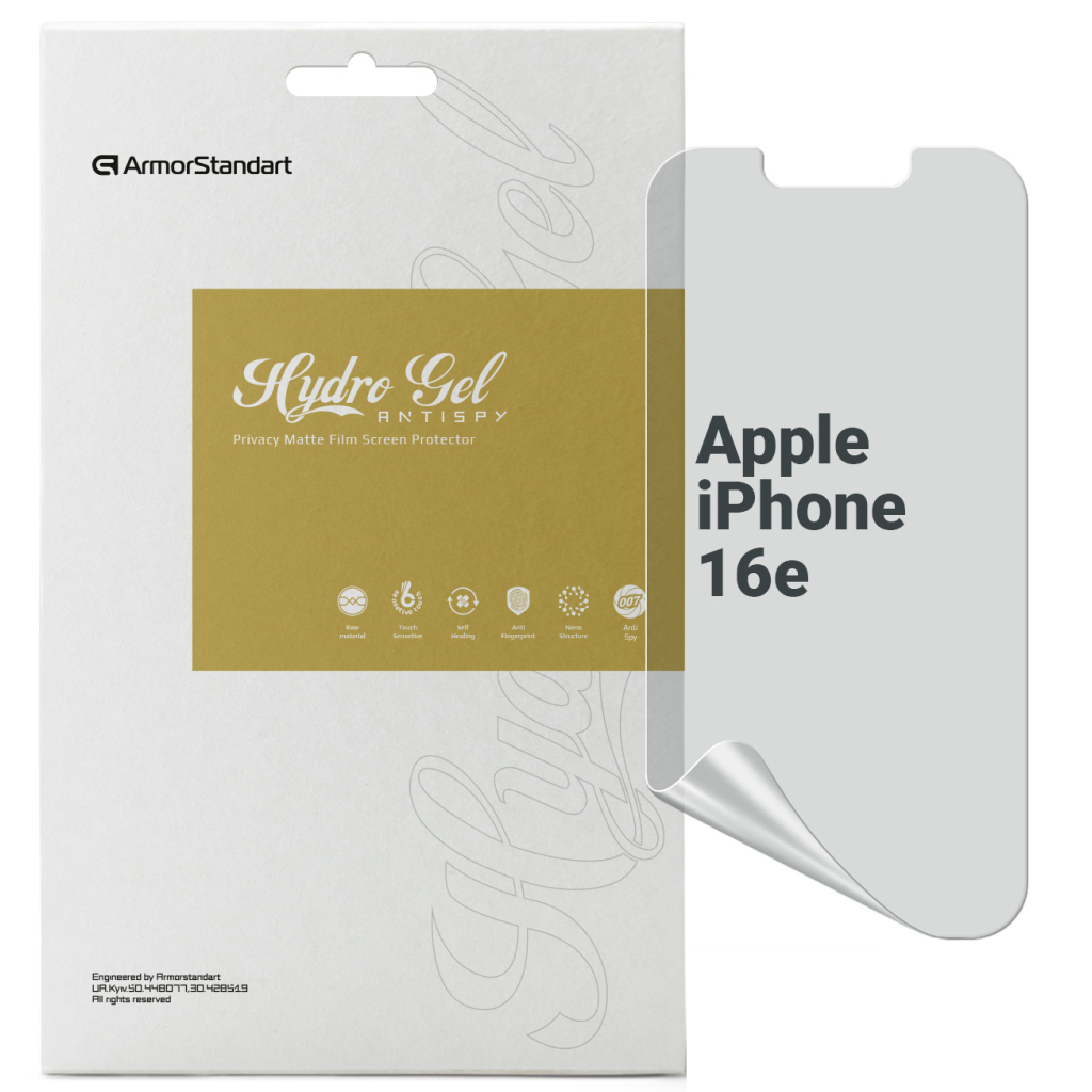 Плівка захисна Armorstandart Anti-spy Apple iPhone 16e (ARM76269) - изображение 1