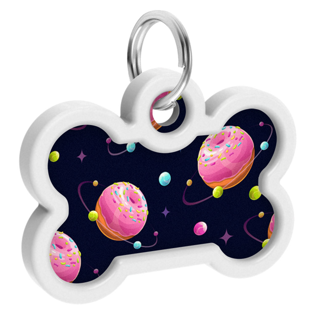 Адресник для тварин WAUDOG Smart ID з QR паспортом "Всесвіт пончиків", кістка 40х28 мм (0640-0218) - изображение 4